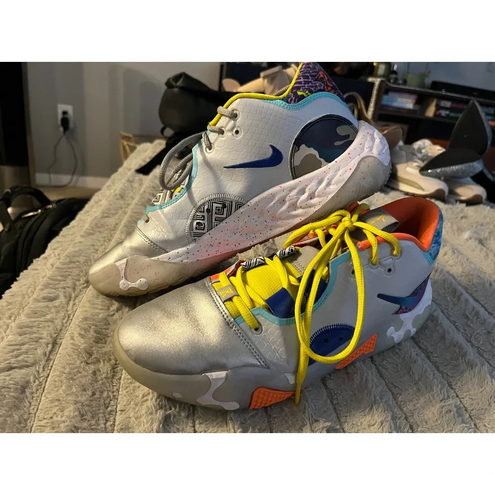 Nike PG 6 What The Paul George Silver Multi DH8446-101 Basketball Shoes Mens